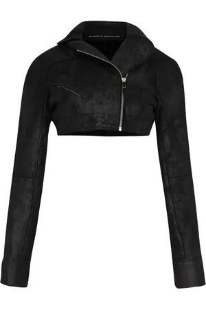 Gloria Coelho Cropped-Jacke aus Faux-Leder