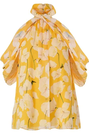 Carolina Herrera Midikleid mit Blumen-Print