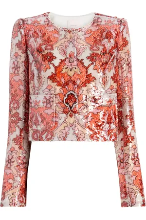 Cinq A Sept Tweed-Jacke mit Pailletten