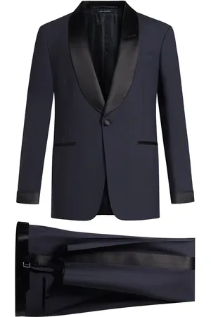 Tom Ford Anzug mit Satinbesatz
