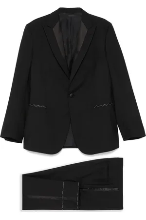 BRIONI Anzug mit Satinbesatz