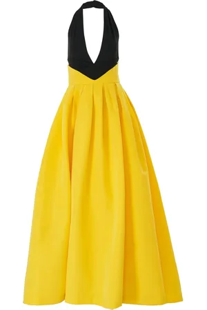 Carolina Herrera Abendkleid mit tiefem V-Ausschnitt