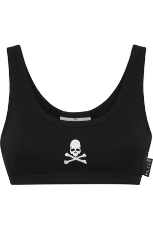 Philipp Plein Skull & Bones Cropped-Tanktop