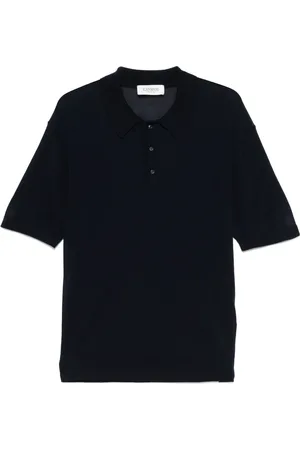 LANEUS Fein gestricktes Poloshirt