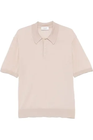 LANEUS Fein gestricktes Poloshirt
