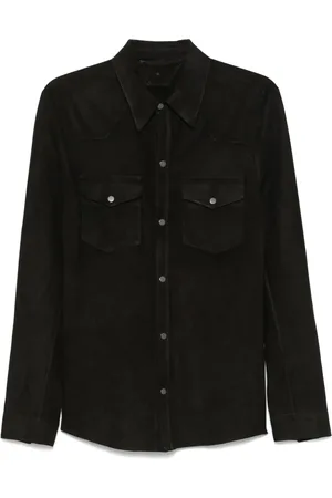 SALVATORE SANTORO Hemdjacke aus Wildleder