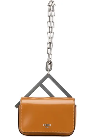 Fendi 2010-2024 nano Bag F Handtasche aus glänzendem Kalbsleder