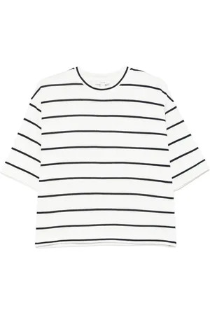 Vince Gestreiftes T-Shirt mit weiten Ärmeln
