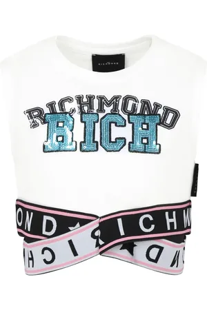 John Richmond T-Shirt mit überkreuztem Saum