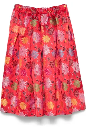 Comme des Garçons Jacquard-Midirock mit Blumenmuster