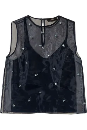 Twin-Set Besticktes Organza-Oberteil