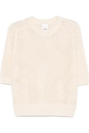 Allude T-Shirt in Lochstrick