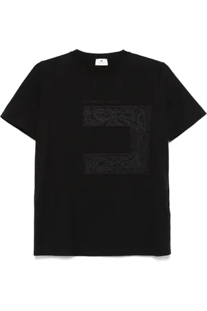 Elisabetta Franchi Jersey-T-Shirt mit Voile-Logo