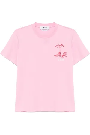 Msgm T-Shirt mit Logo-Stickerei
