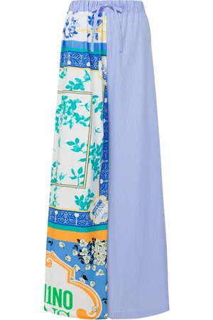 Moschino Weite Hose im Patchwork-Look