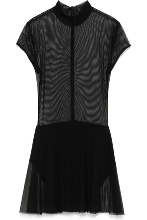 Norma Kamali Semi-transparentes Minikleid