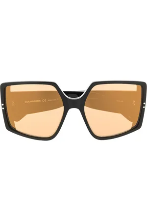 Courrèges Eckige Oversized-Sonnenbrille