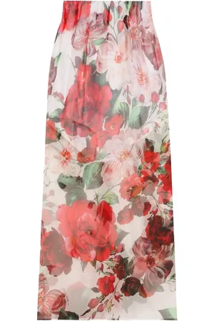 Dolce & Gabbana Midirock mit Blumen-Print