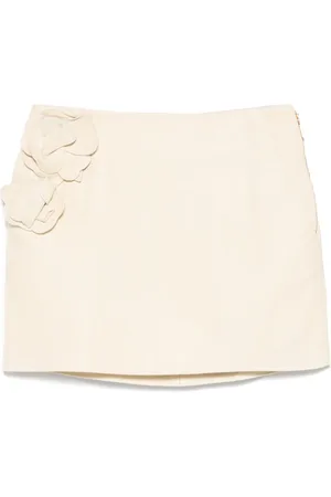Elisabetta Franchi Flowers Minirock aus Leder