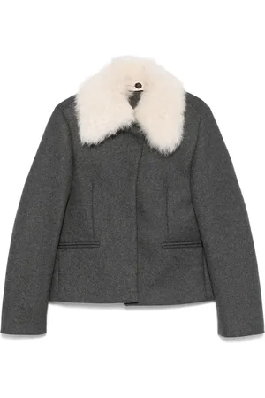 Totême Jacke mit Shearling-Kragen