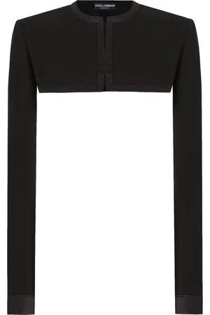 Dolce & Gabbana Cropped-Jacke mit Rundhalsausschnitt