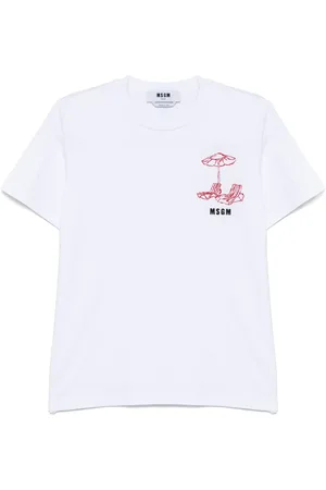 Msgm T-Shirt mit Logo-Stickerei