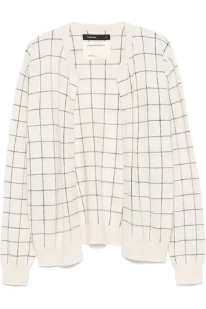 Frenckenberger Cardigan mit Windowpane-Muster