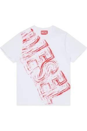 Diesel T-Shirt mit ausgeblichenem Logo-Print