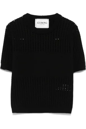 Iceberg T-Shirt aus Waffelstrick