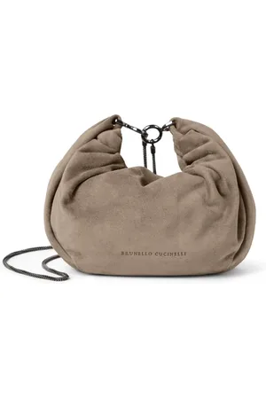 Brunello Cucinelli Umhängetasche mit Logo-Prägung