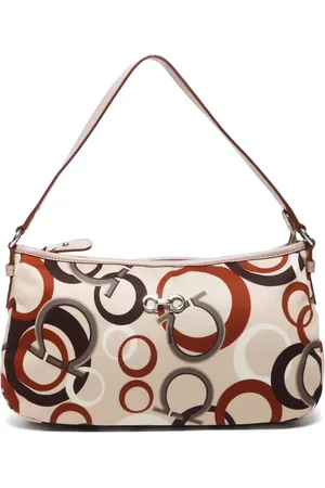Salvatore Ferragamo 2000s Schultertasche mit Gancini-Print