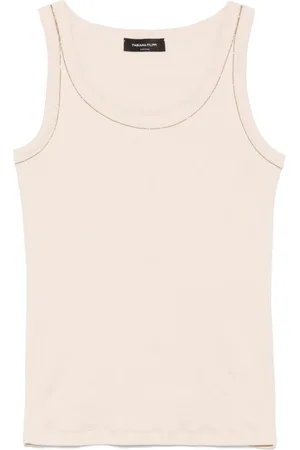 Fabiana Filippi Tanktop mit Perlenbesatz
