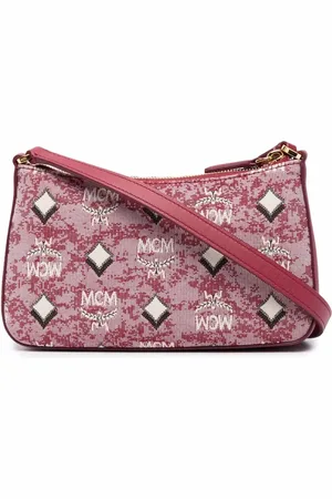 MCM Schultertasche mit Jacquard-Logos