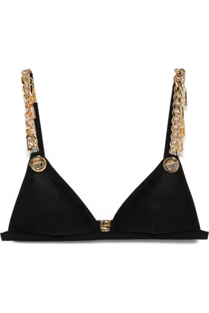 Moschino Bikinioberteil mit Buchstaben-Anhänger