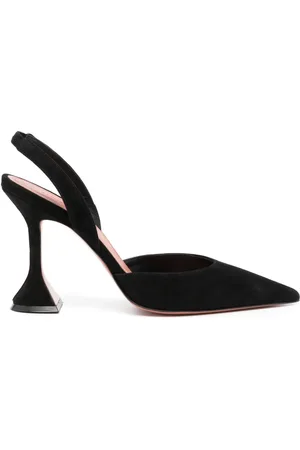 Amina Muaddi Holli Glass Sling Pumps