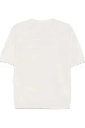 Boglioli T-Shirt aus geripptem Strick