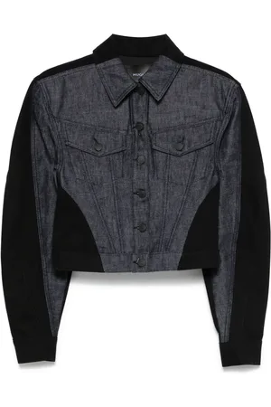 MUGLER Jeansjacke in Colour-Block-Optik