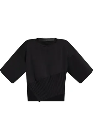 Issey Miyake Geripptes T-Shirt