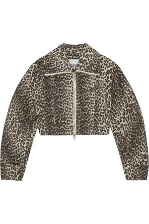 Ganni Jacke mit Leoparden-Print
