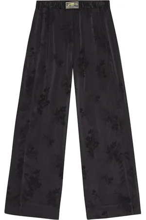 Ganni Hose mit Blumenjacquard