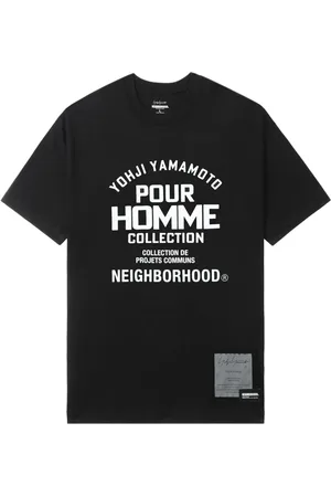 YOHJI YAMAMOTO X Neighborhood T-Shirt mit Slogan-Print