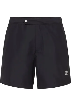 Brunello Cucinelli Badeshorts mit Logo-Print