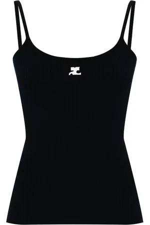 Courrèges Geripptes Tanktop