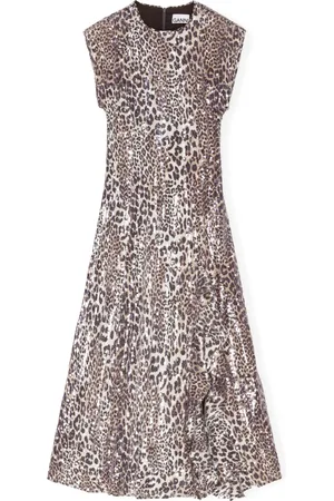 Ganni Kleid mit Leoparden-Print