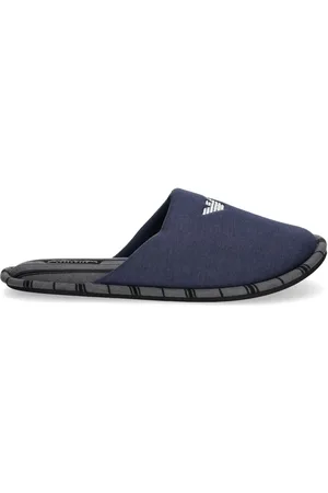 Emporio Armani Slipper mit Logo-Stickerei