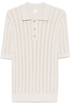 ELEVENTY Poloshirt mit Zopfmuster