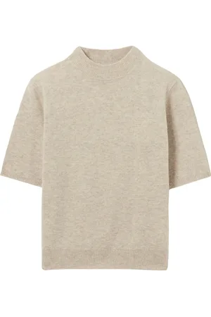 Claudie Pierlot Woll-T-Shirt mit Stehkragen