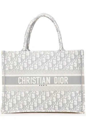 Dior 2022 mittelgroßer Oblique Book Tote Bag aus Canvas