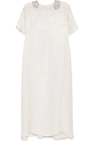 SHATHA ESSA Kleid mit Strasskragen