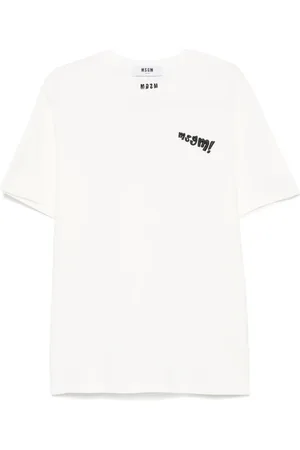 Msgm T-Shirt mit Logo-Stickerei